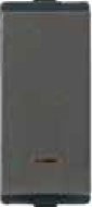 10 A 1 Module One Way Switch with Indicator Mountain Grey CB92301SM10