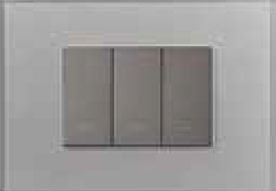 3 Module Glass Plate without Grid Frame Silky Silver CB92103FS02