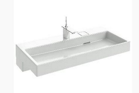 Vanity Top Wash Basin Terrace 1000 X 490 mm with Single Faucet Hole White K-XC112IN-V-0