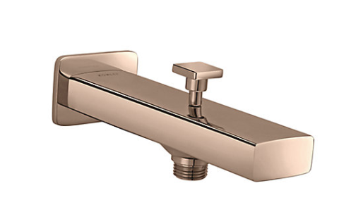 Strayt Wm Bath Spout with Diverter Rose Gold K-37343IN-RGD