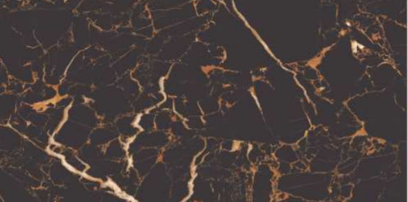 600 X 1200 mm Nero Portoro Glazed Vitrified Floor Tile - Sugar Finish