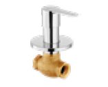 Montana 25 mm Stop Cock Exposed Part with Wall Flange Chrome Finish - FMT076