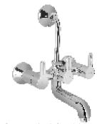 Euro Smart High Flow Wall Mixer with Stand Chrome Finish - 77318