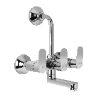 Alexa High Flow Wall Mixer with Bend Chrome Finish - 99333