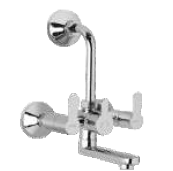 Opal High Flow Wall Mixer with Bend Chrome Finish - 26333