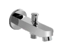 Azzaro Bath Tub Spout with Button Attachment for Telephone Shower Chrome Finish - 18070