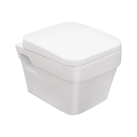 Pristine 490 X 345 X 340 mm Wall Hung Water Closet with Seat Cover White- WPR1401SW Pristine 490 X 345 X 340 mm Wall Hung Water Closet with Seat Cover White- WPR1401SW