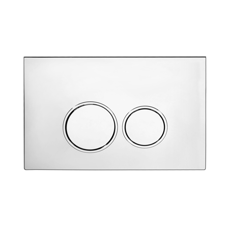 Flush Control Plate with Round Button Pneumatic Chrome Finish- CP2001P