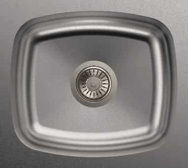 457 mm x 406 mm x 178 mm Elegance Single Bowl Stainless Steel Kitchen Sink - Matt Finish