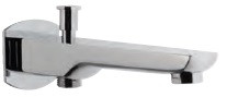 Bathtub Spout with Button Attachment for Hand Shower with Wall Flange Chrome Finish - SPJ-CHR-35463PM