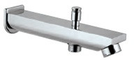 Bathtub Spout with Button Attachment for Hand Shower with Wall Flange Chrome Finish - SPJ-CHR-37463