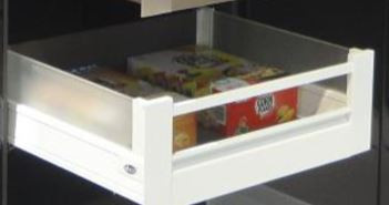 176 x 450 mm, 30kg Profile Drawer System 176 with Glass - Anthracite Finish - PMDS3G-45 (N)AT (Set)