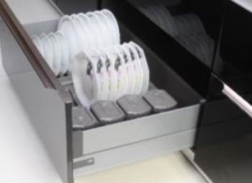 176 x 450 mm, 30kg Profile Drawer System 176 with Steel - Silver Grey Finish - PMDS3A-45 (N)SG (Set)