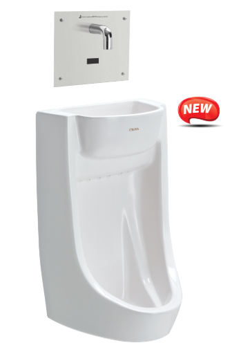 Core 330 x 310 x 540 mm Flat Back Urinal with Integrated Wash Basin and Sensor Tap Snow White S4025101