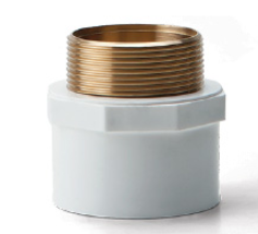 25 x 15 mm PVC Male Threaded Adapter - Brass Class 10kg MP2ATMTA025L