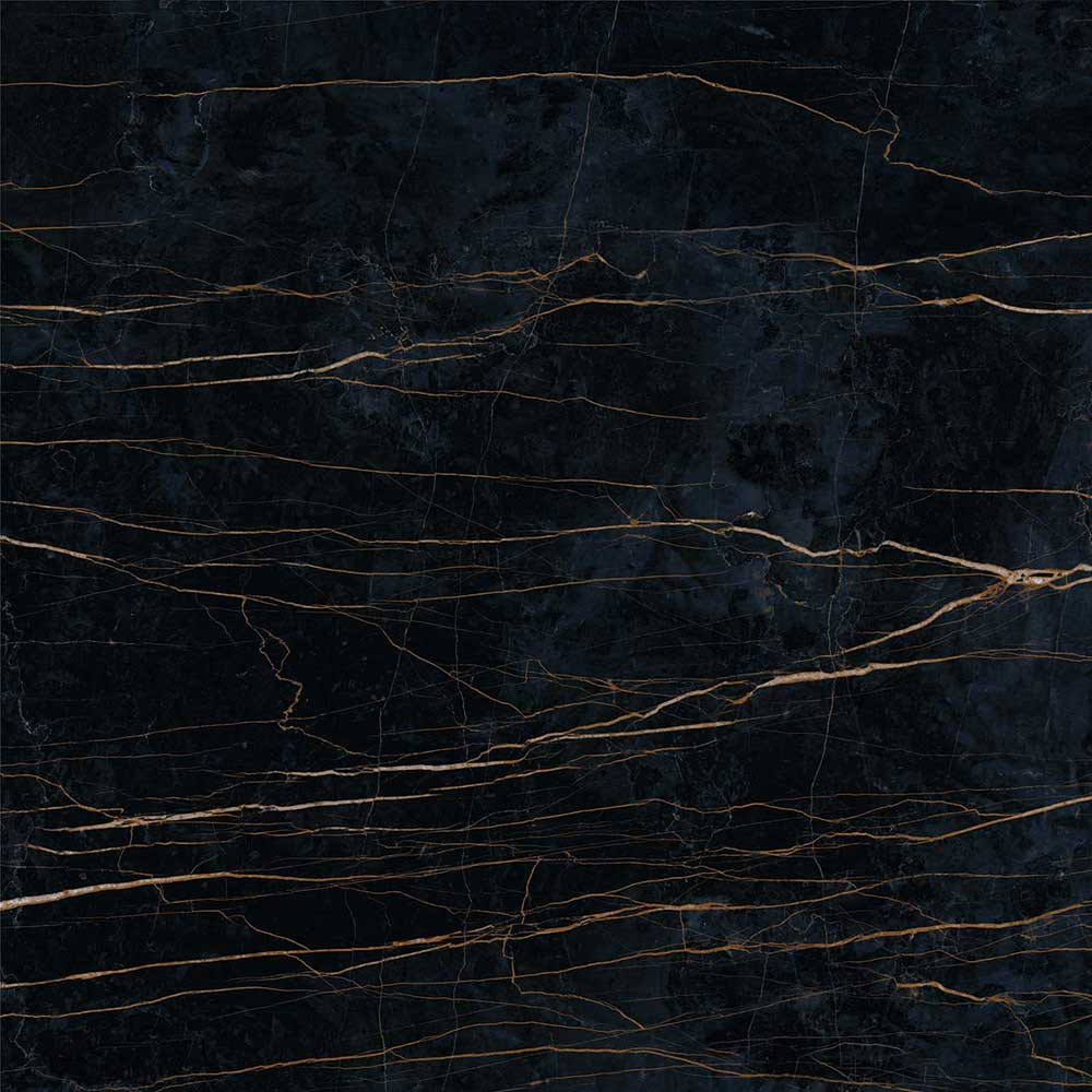 800 X 800 mm Tiger Black Glazed Vitrified Tile - Premium Polished Finish