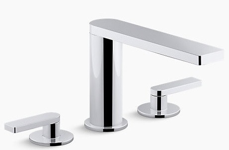 Composed Deck-Mount Bath-tub Filler with Hand Shower Polished Chrome - K-73081T-4-CP