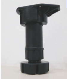 100 mm Plinth Fitting - Oval Base - Black Finish - PFO-100