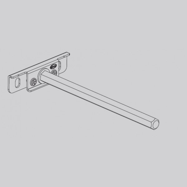 150 mm Wall Shelf Rod - Adjustable – Zinc Plated White - WSRA 150