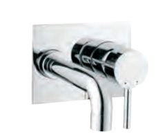 Single Lever High Flow Bath Filler Wall Mounted Model with Bath Spout Chrome Finish - FLR-CHR-5135