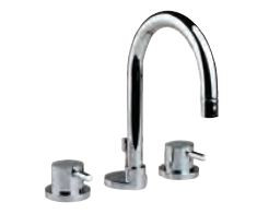 3 - Hole Basin Mixer without Popup Waste System, 20 mm Cartridge Size Quarter Turn Chrome Finish - FLR-CHR-5189N