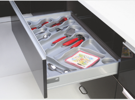297 × 390 mm Kitchen Cutlery Tray - Metallic Grey - KCT40 (MG)