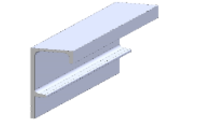Aluminium Profile 1935 ST Shutter Handle (3 Meters) - Special Finish - SHST-1935-3M-SF