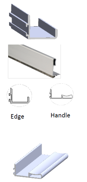 19 mm Aluminium Profile Handle for Wardrobe Sliding (3 Meters) - Special Finish - WS-H19-3M-SF