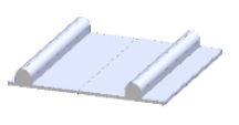 Aluminium Profile Hi Slide Dome Twin Track - Bottom (For HS-90) (3.66 m) - HSDT-TDT 3