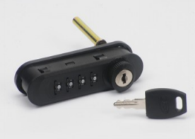 16 mm 4 Digit Combination Lock -Pedestal (Right) - Black - P-CLP4-16R