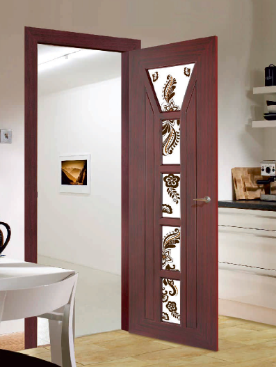 80 cm X 210 cm 3 cm Thick Beaut FRP Door with Spider Mortize Lock Wooden Finish
