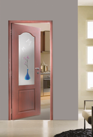 80 cm X 210 cm 3 cm Thick Monarch FRP Door with Godrej Mortize Lock Wooden Finish