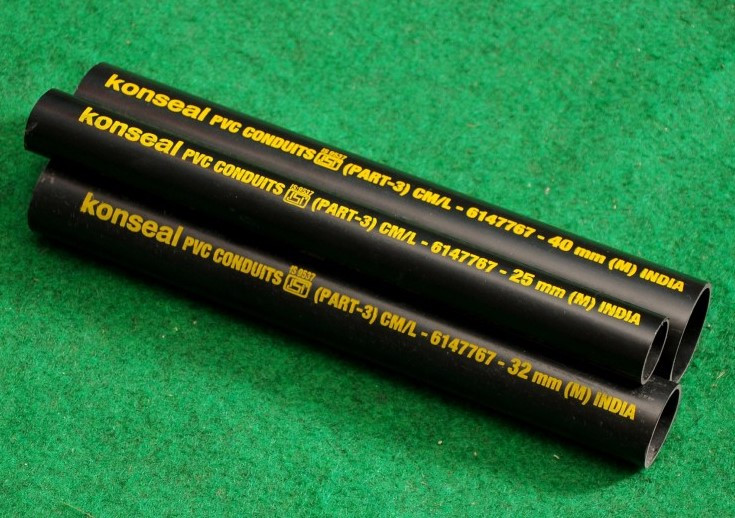 20 mm Heavy ISI PVC Conduit Black - 3 Metre