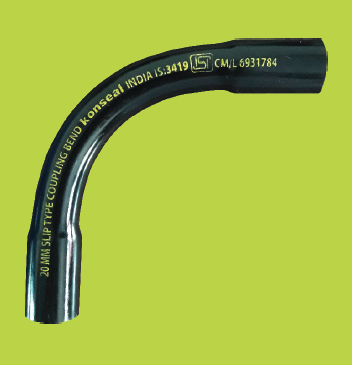 32 mm ISI Light PVC Conduit Long Bend Black - 32ILBL