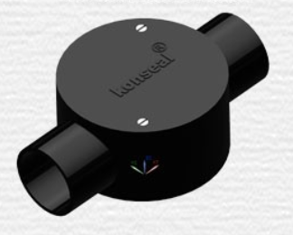 19 mm PVC Conduit Two Way Junction Box Black - 19N2BJ 19 mm PVC Conduit Two Way Junction Box Black - 19N2BJ