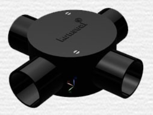19 mm PVC Conduit Four Way Junction Box Black - 19N4BJ 19 mm PVC Conduit Four Way Junction Box Black - 19N4BJ