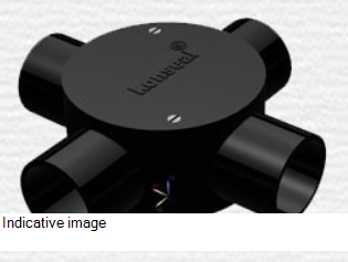 19 mm PVC Conduit Four Way Junction Box White - 19N4WJ 19 mm PVC Conduit Four Way Junction Box White - 19N4WJ