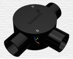 20 mm ISI PVC Conduit Three Way Junction Box Black - 20I3BJ