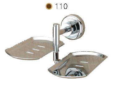 Double Soap Dish - Chrome Finish 110