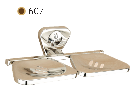 Double Soap Dish - Chrome Finish 607