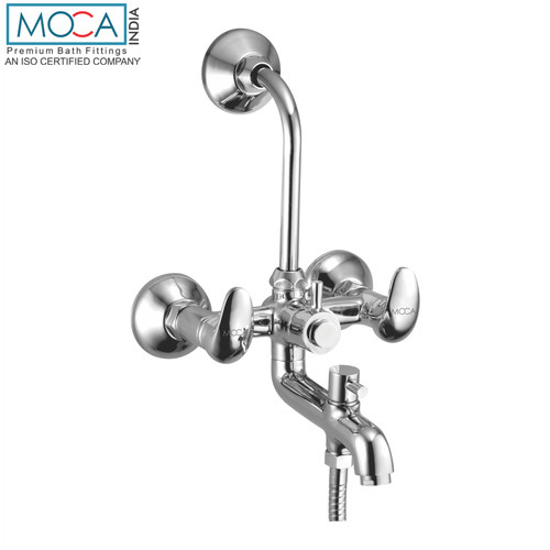 Wall Mixer 3 in 1 with 'L' Bend Chrome Finish - SL 1119
