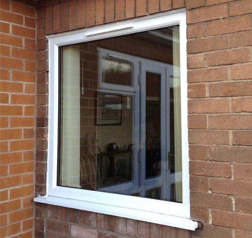 150 cm X 150 cm UPVC Fixed Window with 4 mm Thick Glass White - FWWH4