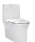 Aquiline Rimless 690 x 395 x 750mm P Trap (180mm) One Piece Water Closet White - C8919