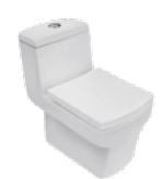 Camel 645 x 340 x 680mm P Trap (180mm) One Piece Water Closet White - C8857