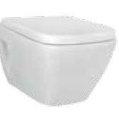 Verve Rimless 560 x 360 x 350mm Wall Hung Water Closet with Soft Close Seat Cover White - C0289