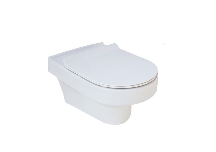 Domino Pro 545 x 365 x 365mm Wall Hung Water Closet with Soft Close Slim Seat Cover White - C8836