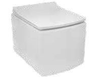 Helix Rimless 490 x 325 x 350mm Wall Hung Water Closet with Seat Cover White - C8895