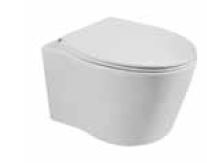 Zeus Hi-jet Rimless 495 x 365 x 360mm Wall Hung Water Closet with Seat Cover White - C8932