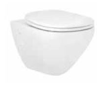 Cardiff Rimless 520 x 350 x 375mm Wall Hung Water Closet with Seat Cover White - C022E