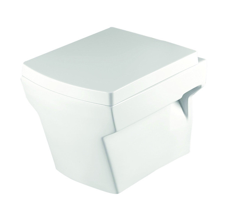 Camel 490 x 340 x 340mm Wall Hung Water Closet with Soft Close Seat Cover White - C8847